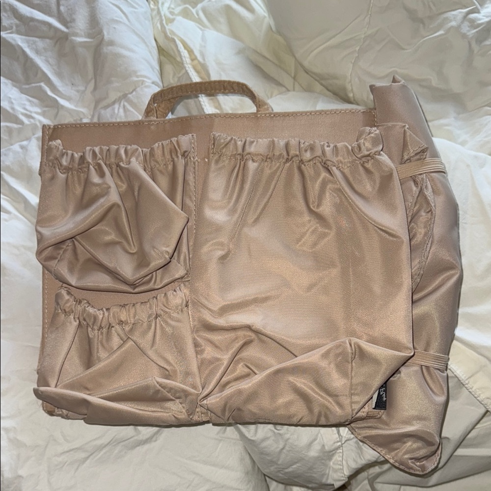Original Tote Savvy insert organizer for Women's Bag. Tan color.